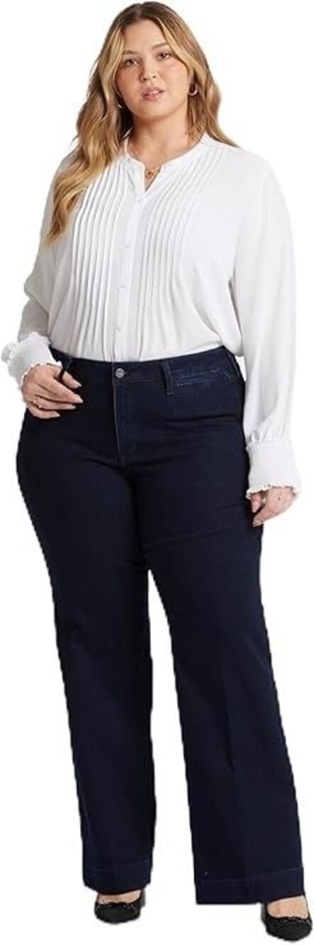 NYDJ Wide Leg Jeans. Plus Sz 28 (Waist 50 Inch) Academia Business